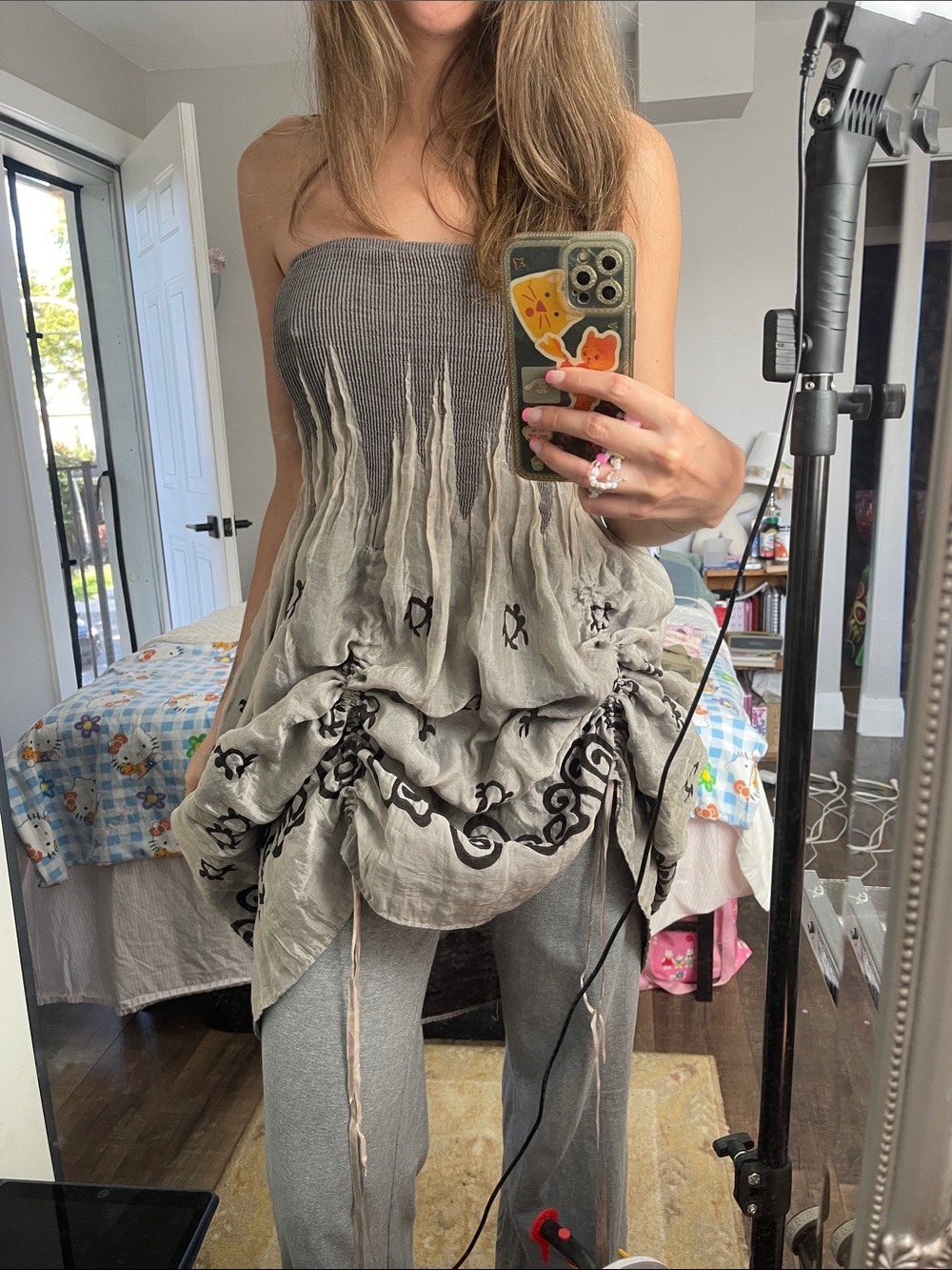 Iridescent Lapis tube top dress / skirt